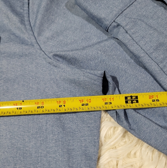 Lululemon Commission Long Sleeve Button Up Shirt Men's 2XL Blue Stretch Casual - Picture 7 of 15